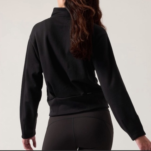 NWT! Athleta Black Altitude Polartec Half Zip Sweatshirt - Size 2X - Picture 3 of 6